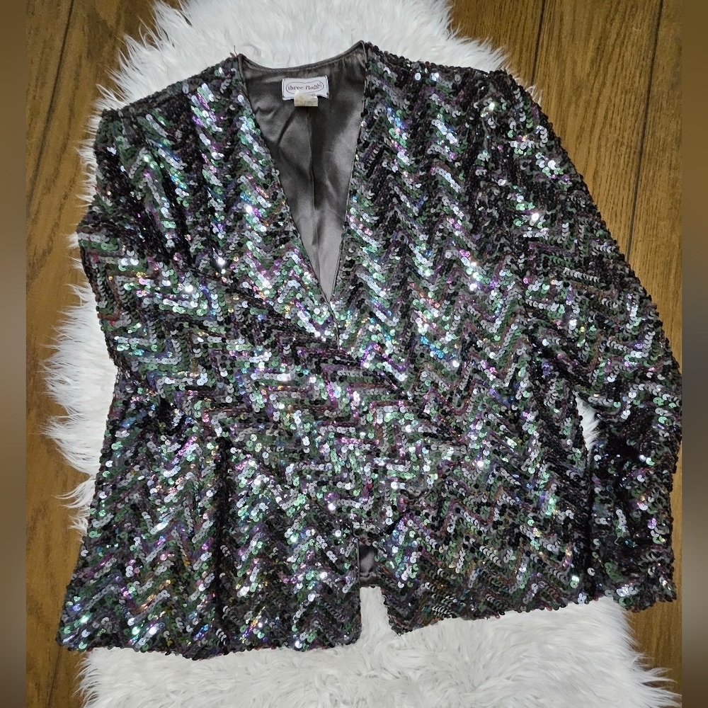 Vintage Sequin Blazer Jacket